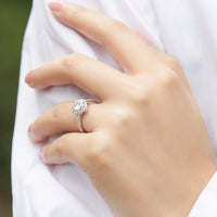 Simulation Diamond Ring Female S925 Sterling Silver Inlaid Zircon Heart-shaped Ring - Fun Gifts & More