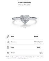 Women's S925 Sterling Silver Light Extravagant Love Heart Ring - Sterling Hearts