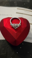 Eternal Devotion - 2ct Moissanite Heart Ring D Color VVS1
