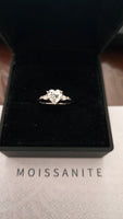 Eternal Devotion - 1ct Moissanite Heart Ring D Color VVS1