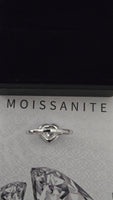 Radiant Love - 1ct Moissanite Heart Ring with Halo Sterling Silver 925
