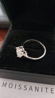 Pure Devotion - 2ct Moissanite Heart Solitaire Ring Sterling Silver 925