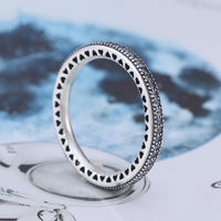 925 Sterling Silver Love Heart Full Ring - Sterling Hearts