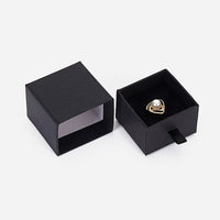 Luxury black carton small size slideable jewelry drawer jewelry box - Sterling Hearts