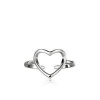 s925 sterling silver hollow heart ring - Sterling Hearts