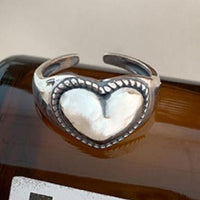 Vintage Love Heart Opening 925 Sterling Silver Ring