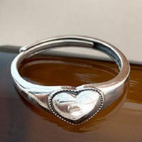 Vintage Love Heart Opening 925 Sterling Silver Ring