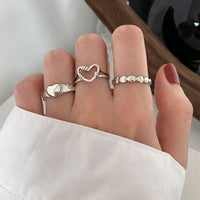 Vintage Love Heart Opening 925 Sterling Silver Ring