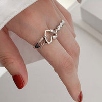 Vintage Love Heart Opening 925 Sterling Silver Ring