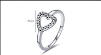 S925 Silver Heart-Shaped Love Thai Silver Retro Ring