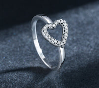 S925 Silver Heart-Shaped Love Thai Silver Retro Ring