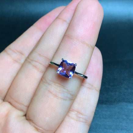 Amethyst ring - Sterling Hearts