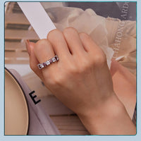 Silver Ziyun New S925 Silver Bright Heart Ring - Sterling Hearts