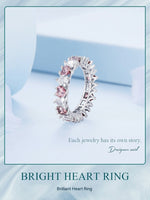 Silver Ziyun New S925 Silver Bright Heart Ring - Sterling Hearts