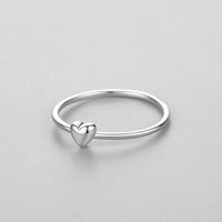 925 Sterling Silver Plain Simple Heart-shaped Ring For Women - Sterling Hearts