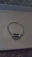 S925 sterling silver heart shaped ring