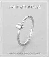 925 Sterling Silver Plain Simple Heart-shaped Ring For Women - Sterling Hearts