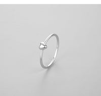 925 Sterling Silver Plain Simple Heart-shaped Ring For Women - Sterling Hearts