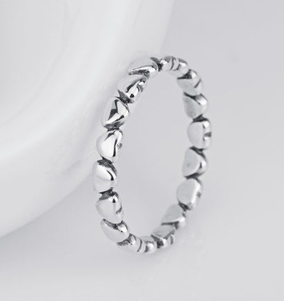 925 Sterling Silver Heart Ring - Sterling Hearts