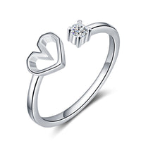 925 sterling silver heart shaped love ring - Sterling Hearts