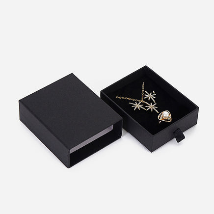 Luxury black carton small size slideable jewelry drawer jewelry box - Sterling Hearts