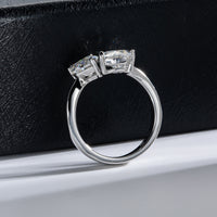 Double-headed S925 Sterling Silver Ring - Sterling Hearts