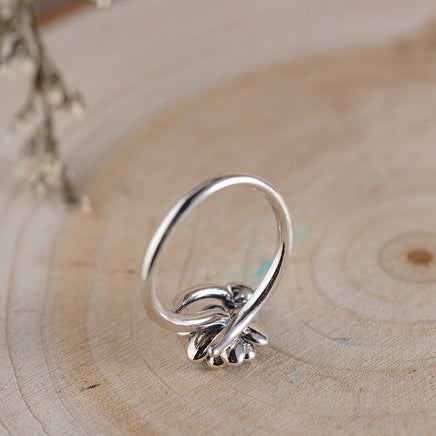 Lotus flower silver ring - Sterling Hearts