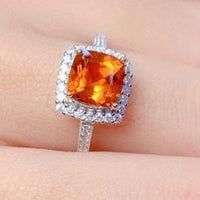 Silver Inlaid Topaz Ring - Sterling Hearts