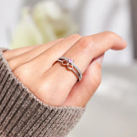 Infinite Lucky 8-label Silver Ring