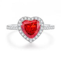 Ruby Blood Red Vintage Ring - Sterling Hearts