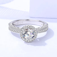 Luxury 1 Karat Moissanite Ring S925 Sterling Silver All-matching Elegant Set - Sterling Hearts