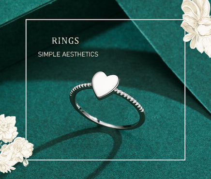 Women's Special-interest Design S925 Sterling Silver Heart-shaped Ring - Sterling Hearts