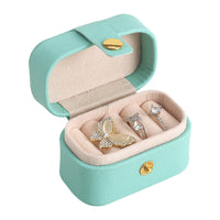 Portable Mini Ring Box Travel Storage - Sterling Hearts