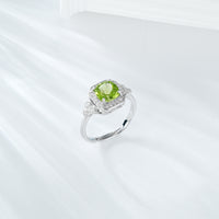 Luxury Ring Peridot Ring S925 Silver - Sterling Hearts