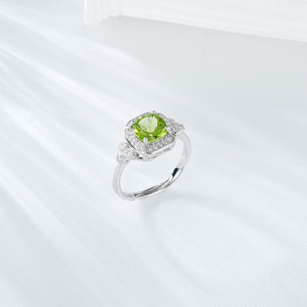 Luxury Ring Peridot Ring S925 Silver - Sterling Hearts