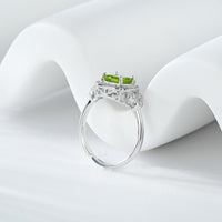 Luxury Ring Peridot Ring S925 Silver - Sterling Hearts