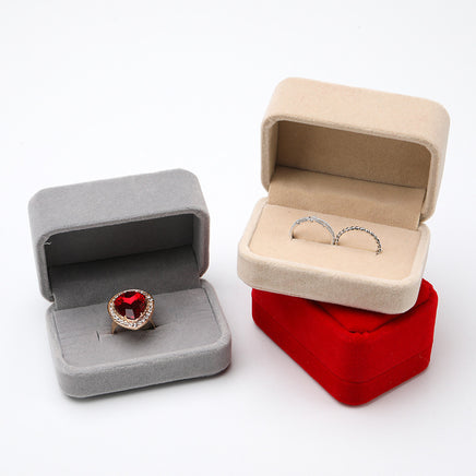 Flannelette Ring Box - Sterling Hearts