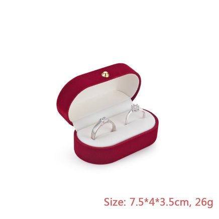 Wedding Set Ring Box - Sterling Hearts