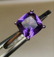 Amethyst ring - Sterling Hearts