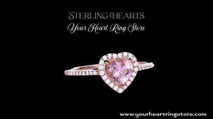 925 Sterling Silver Pink Morganite Ring - Sterling Hearts