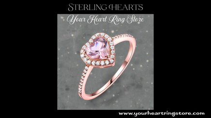 925 Sterling Silver Pink Morganite Ring - Sterling Hearts