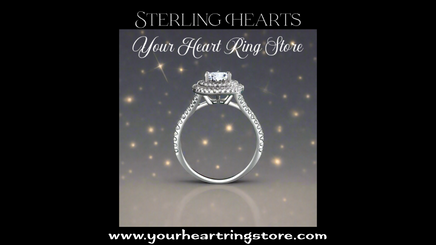 925 Sterling Silver Heart Shaped Diamond Ring - Sterling Hearts