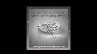 925 Sterling Silver Heart Shaped Diamond Ring - Sterling Hearts