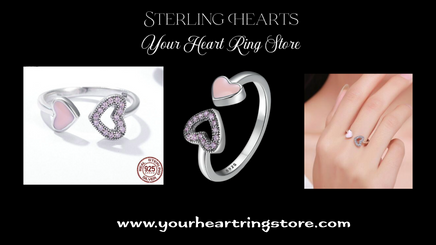 925 Sterling Silver Heart to Heart Ring - Sterling Hearts