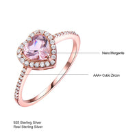 925 Sterling Silver  Morganite Ring - Fun Gifts & More