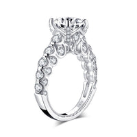 925 Pure Silver Luxury Inlaid High Carbon Diamond Ring - Sterling Hearts