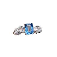 Women's Natural Topaz S925 Silver Ring - Sterling Hearts