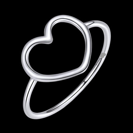 Simple S925 Ring Heart Shape - Fun Gifts & More