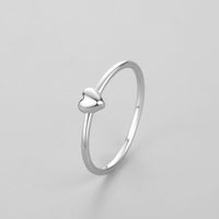 925 Sterling Silver Plain Simple Heart-shaped Ring For Women - Sterling Hearts