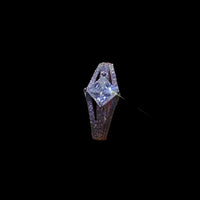 1 Karat Princess Square Moissanite Diamond Ring - Sterling Hearts